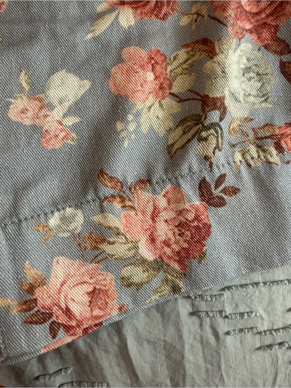 Floral Wide-Leg Crop Pants - Light Blue - Picture 10 of 15